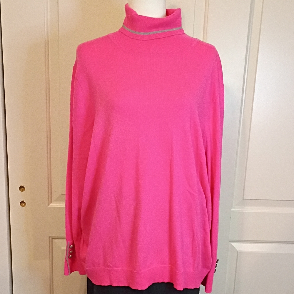 Court & Rowe Pink Turtle Neck Sweater Size 3X NWT